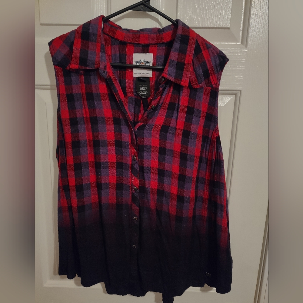 Harley Davidson Ladies plaid shirt